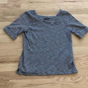Striped short sleeve top